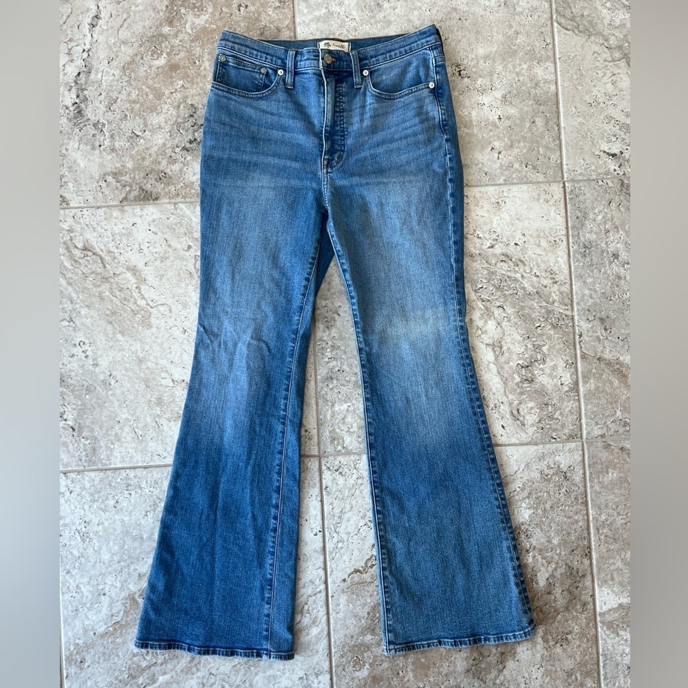 Madewell Skinny High Rise Stretch Flare Jeans Fairson Medium-Light Blue, size 29 - Picture 10 of 10